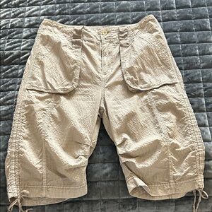 Free People Beige Cargo Shorts